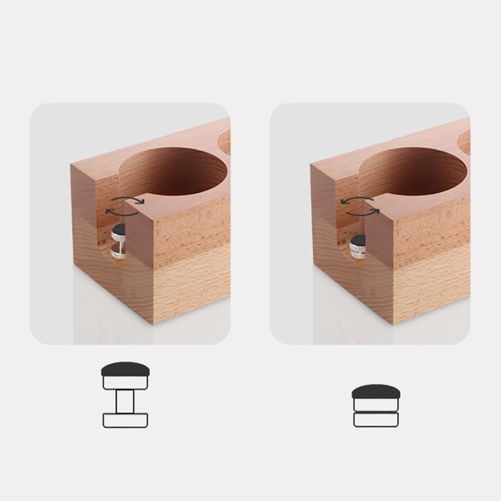 Home Bar And Counter - エスプレッソタンピングステーション 58mm 木製 天然木 多機能ホルダー エスプレッソバーアクセサリー