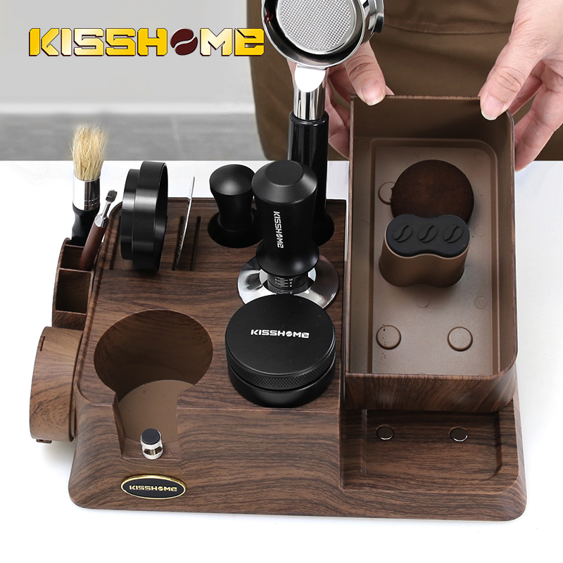 Home Barista - KISSHOME エスプレッソタンパーステーションノックボックスコーヒーポルタフィルターホルダー 51 ミリメートル 54 ミリメートル