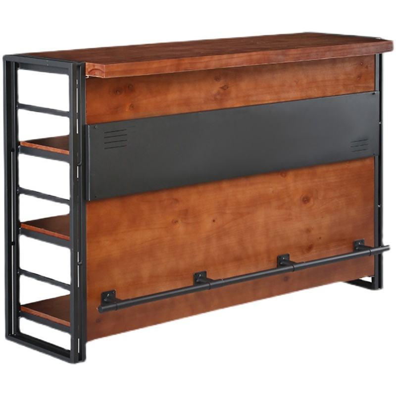 Home Bar And Counter - # 多目的アンティークレジ台 家庭用ビールウェットコーナー ミニ木製バーカウンターユニット