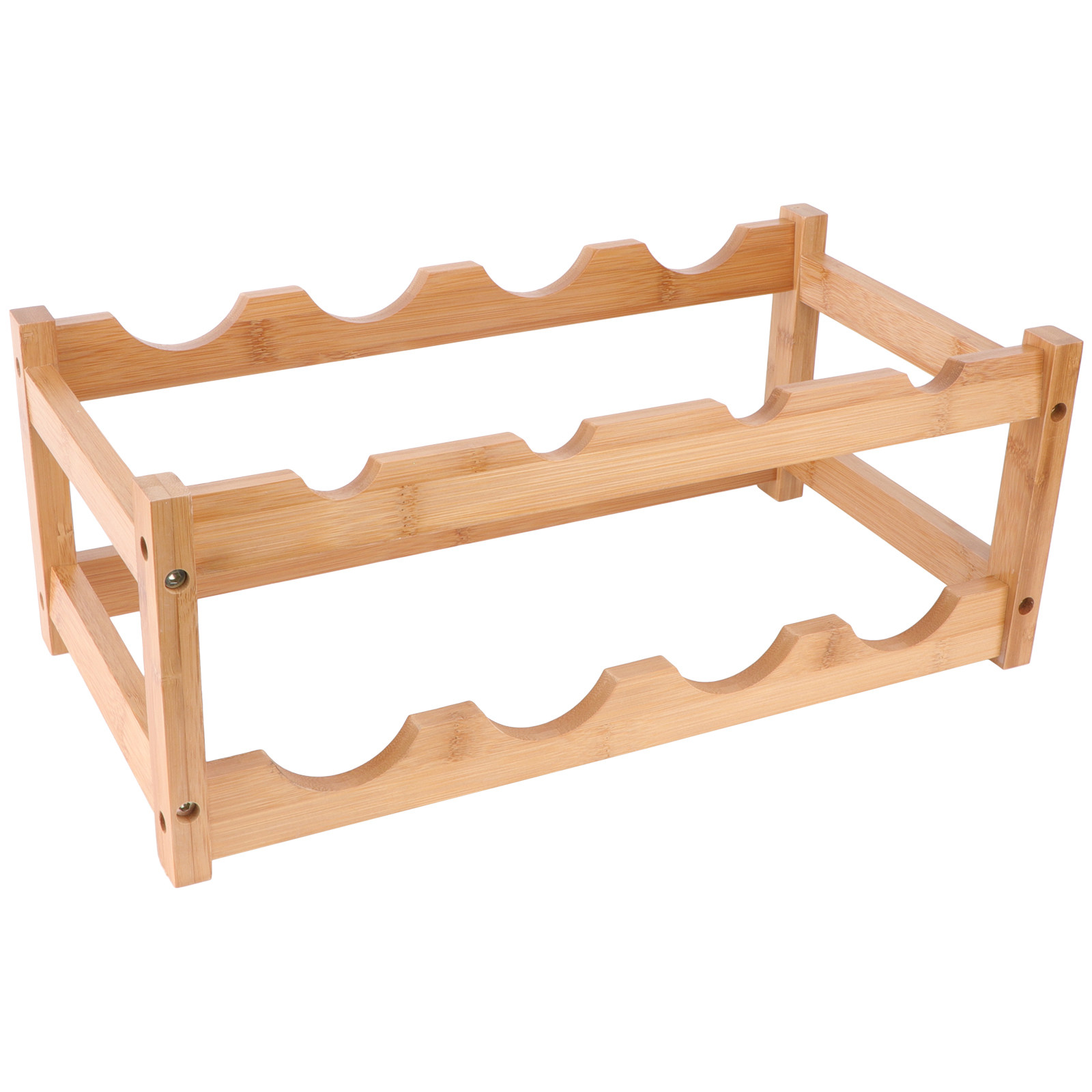 Home Bar Stand - 木製二層式赤ワインラック ボトルホルダー 家庭 オフィス バー パーティー用