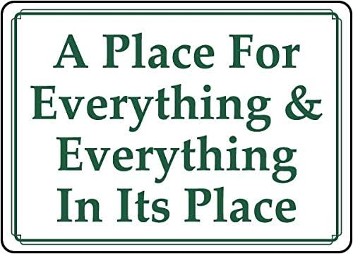 Home Bar And Coffee - ヴィンテージメタルサイン「A Place For Everything」すべてがその場所にあるメタルティンサインアルミサイン、家庭用コーヒーバーの壁飾り