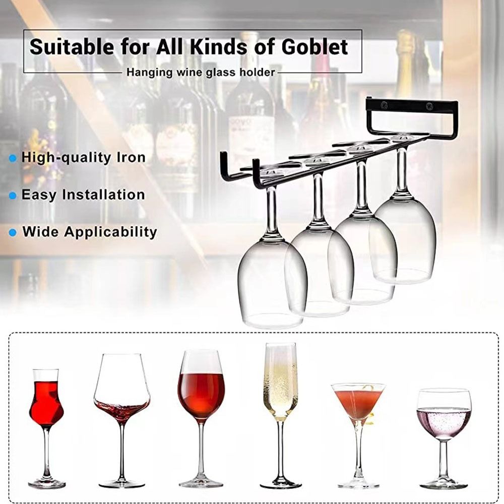 壁掛けステムウェアホルダーキッチンワイングラスホルダーカップ - Home Bar Stand のレビューと価格