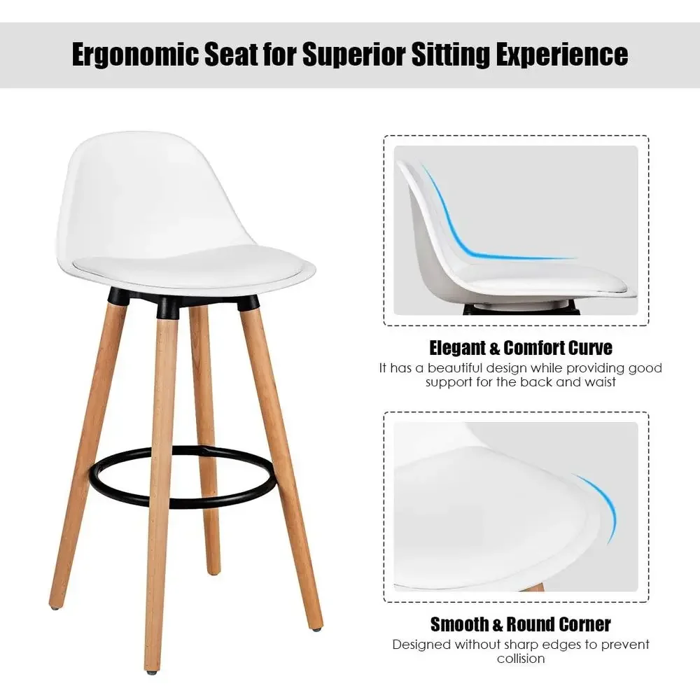 PUレザーシート付きバースツール4脚セット、高さ調節可能、湾 - Home Bar Stools のレビューと価格