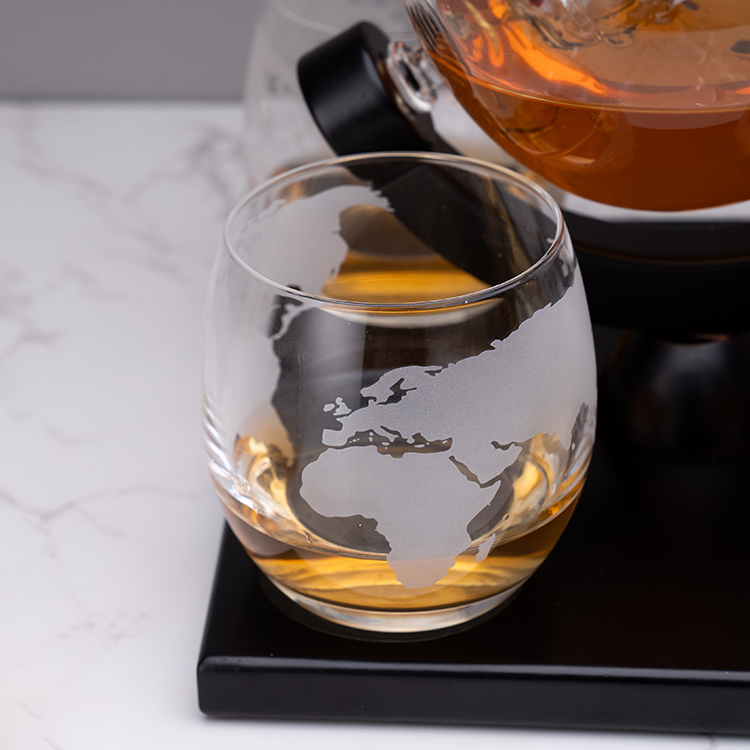 工場販売カスタム 850 ミリリットル高品質グローブ形状ガラ - Decanter Globe Set のレビューと価格