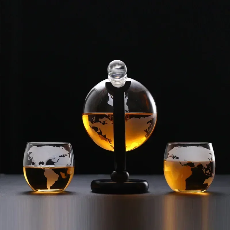 グローブ型ウイスキーデキャンタセット、鉛フリークリスタルガラ - Decanter Globe Set のレビューと価格