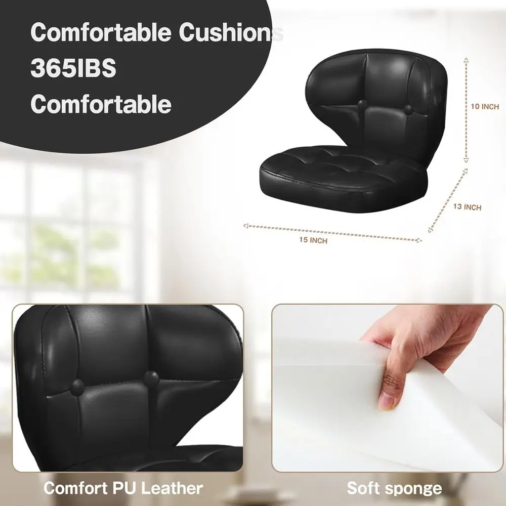 調節可能な回転バースツール2脚セット、背もたれとフットレスト - Home Bar Stools のレビューと価格