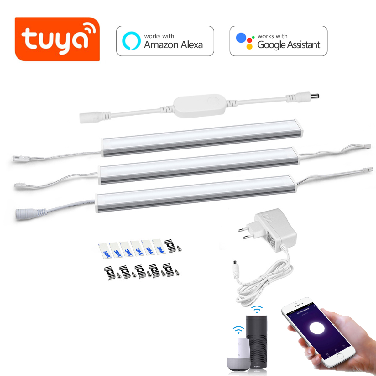 スマートTuya WifiアルミバーLED照明キット、キャビ - Home Bargains のレビューと価格