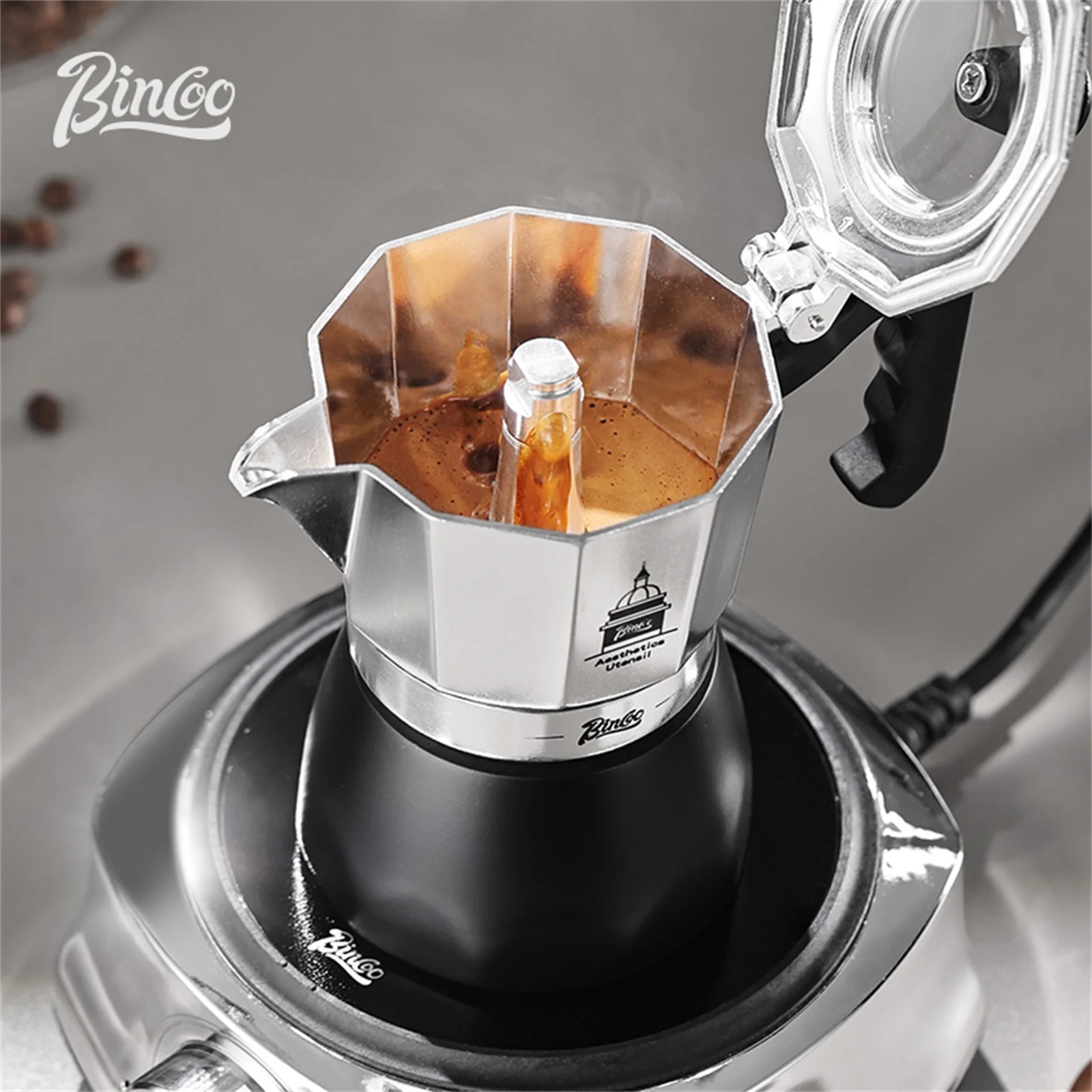 BINCOO ダブルバルブモカポット、エスプレッソ抽出コーヒ - Home Barista のレビューと価格