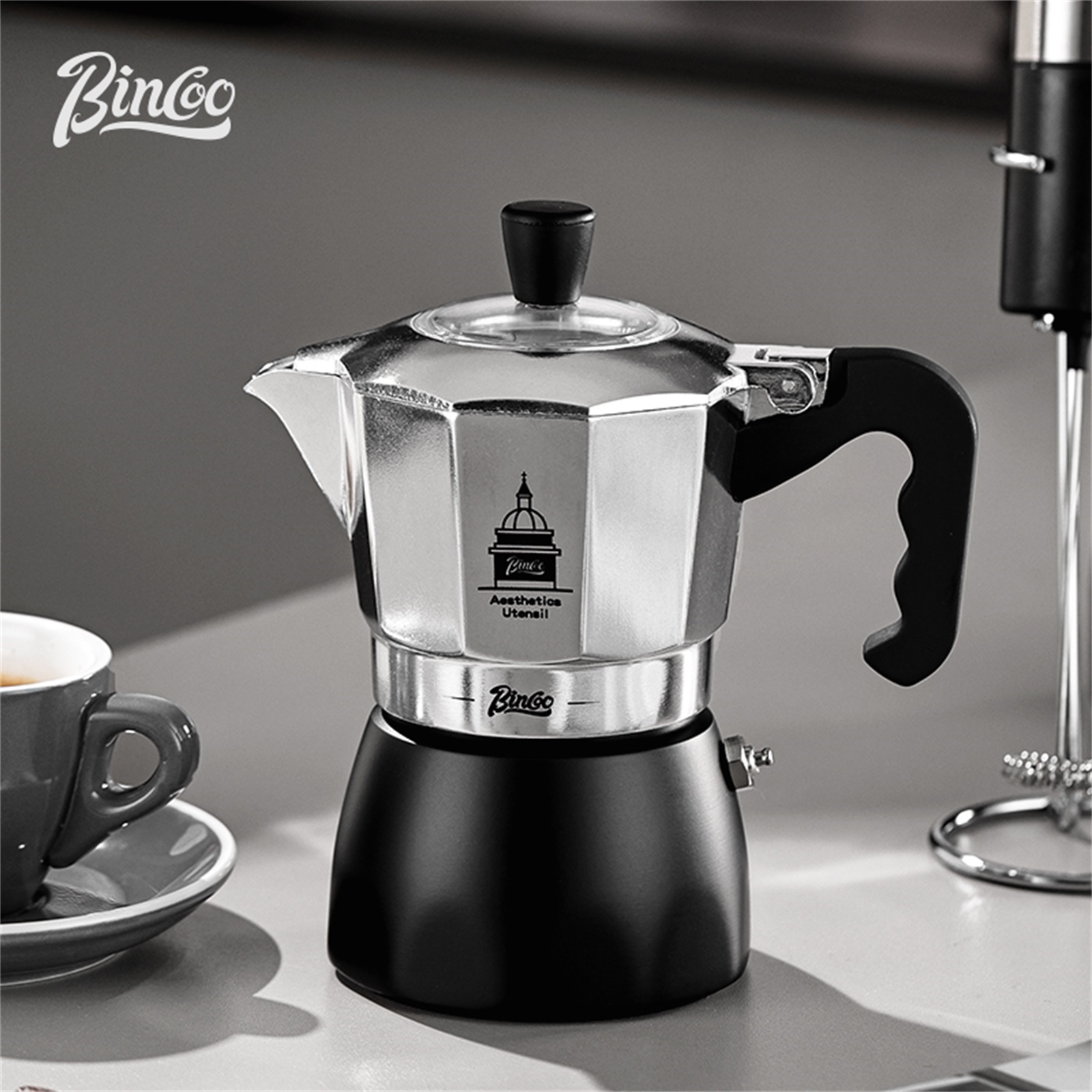 BINCOO ダブルバルブモカポット、エスプレッソ抽出コーヒ - Home Barista のレビューと価格