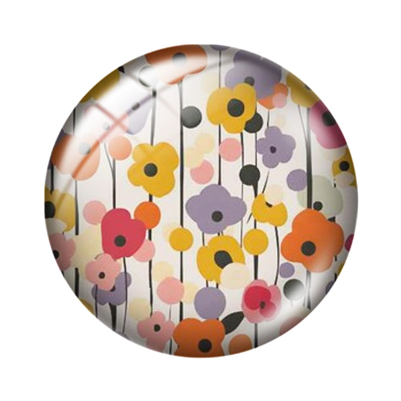レトロな花柄12/18/20/25mmガラスカボションブレス - Old Fashioned Glass のレビューと価格