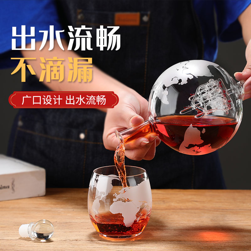 グローブスパークリングワイングラスボトル空ボトルクリエイティ - Decanter Globe Set のレビューと価格