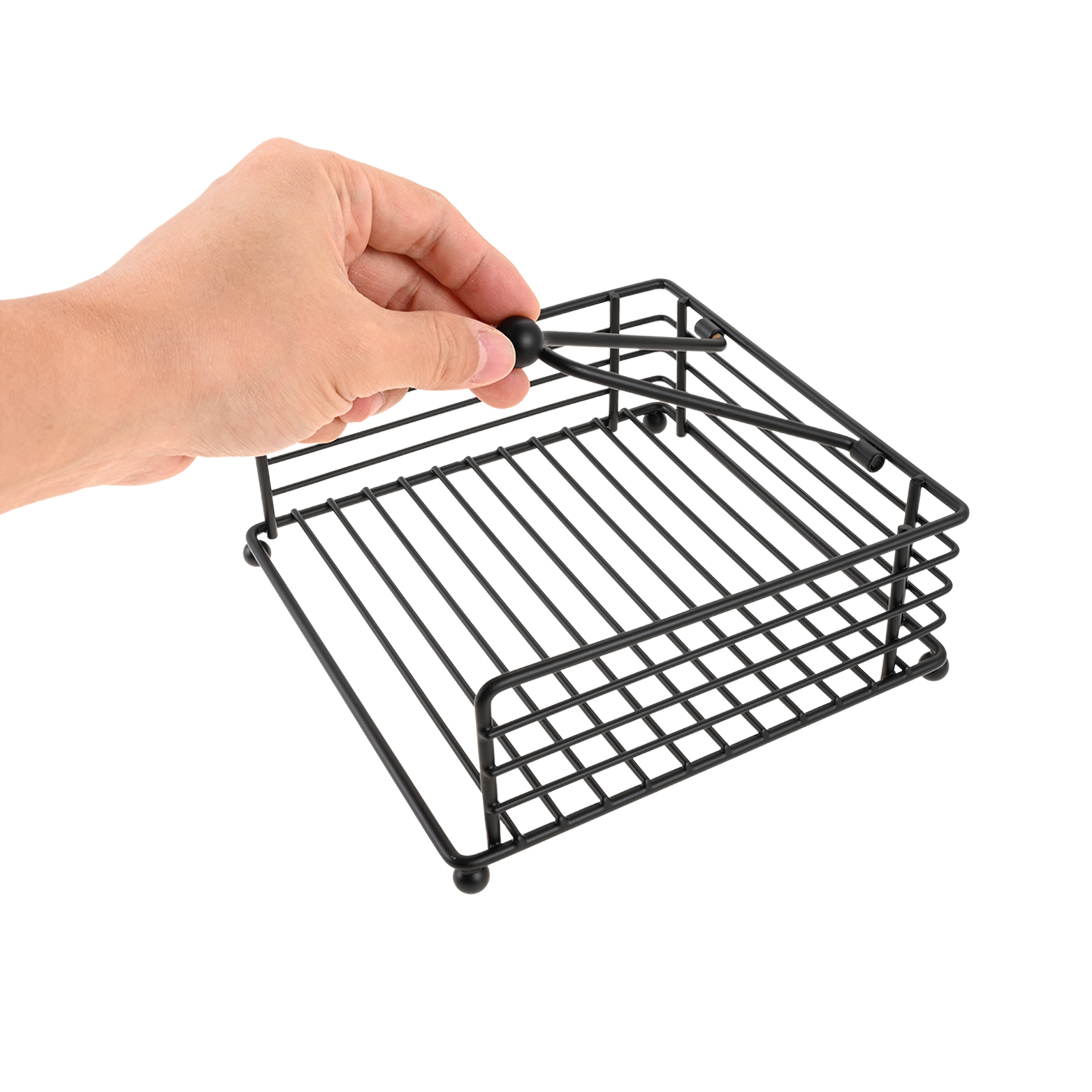 1PC モダンなナプキンホルダーつや消しブラックメタルスクエ - Home Bar Stand のレビューと価格