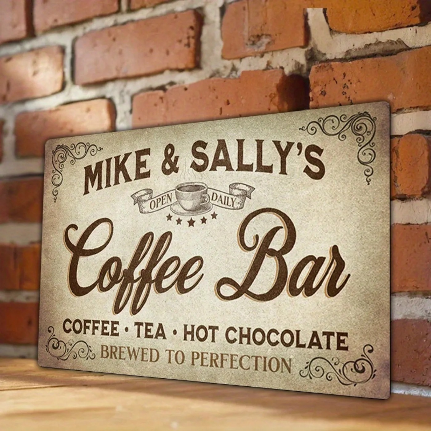 1PC パーソナライズされたヴィンテージコーヒーバーメタルサ - Home Bar And Coffee のレビューと価格