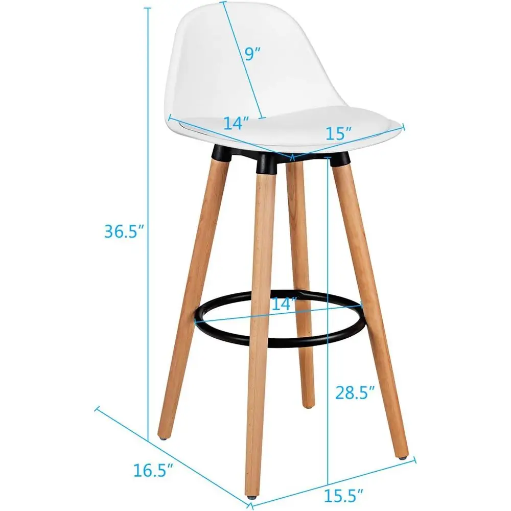 PUレザーシート付きバースツール4脚セット、高さ調節可能、湾 - Home Bar Stools のレビューと価格