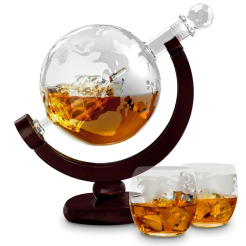 カスタマイズ可能な地球儀型ウイスキーデキャンタ - Decanter Globe Set のレビューと価格