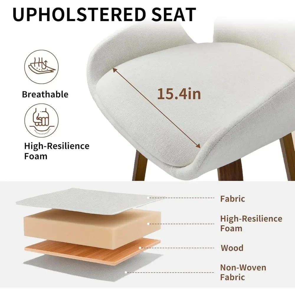 ベージュの布張り回転式バースツール（背もたれ付き）、ウォール - Home Bar Stools のレビューと価格