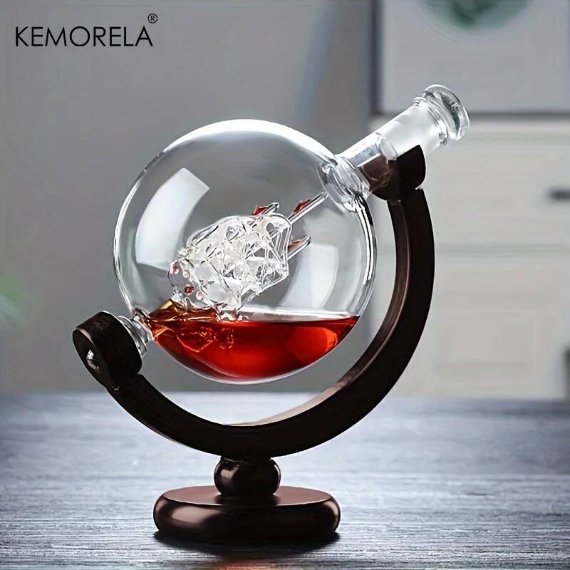 900MLグローブ型ウイスキーデキャンタセット、鉛フリーガラ - Decanter Globe Set のレビューと価格