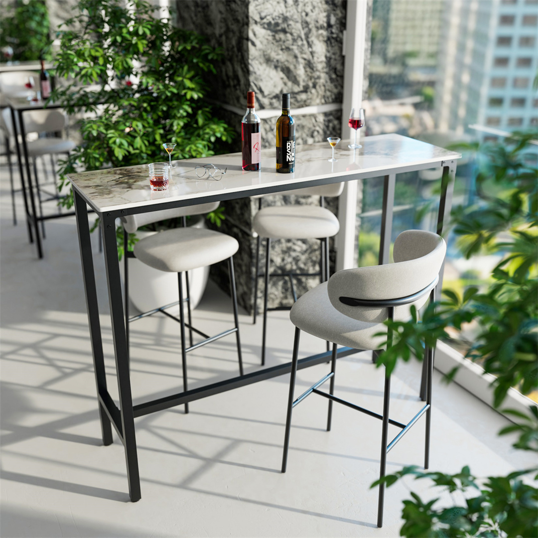 LUVODI ブラックバーテーブル ホワイト高さ調節キッチン - Home Bar And Counter のレビューと価格