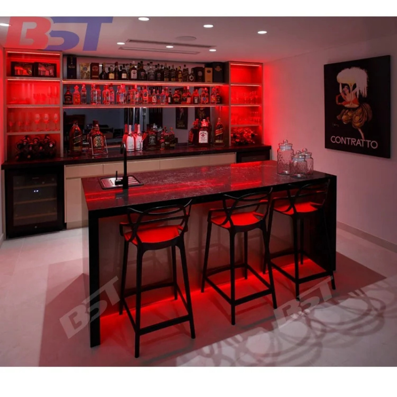 カスタムメイドの新作で人気のあるモダンなキッチンアイランドデ - Home Bar And Counter のレビューと価格