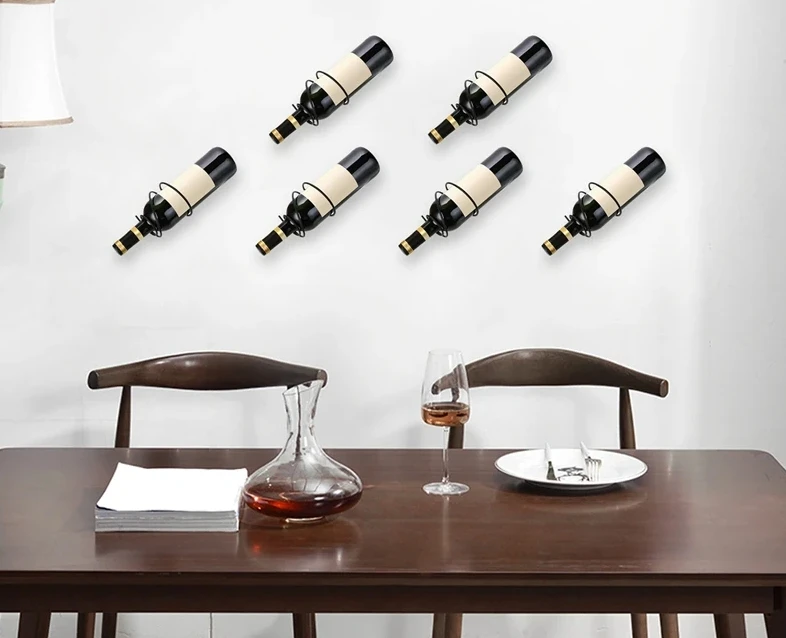 ネジ付き壁掛けワインラック、赤ワインボトルディスプレイホルダ - Home Bar Stand のレビューと価格