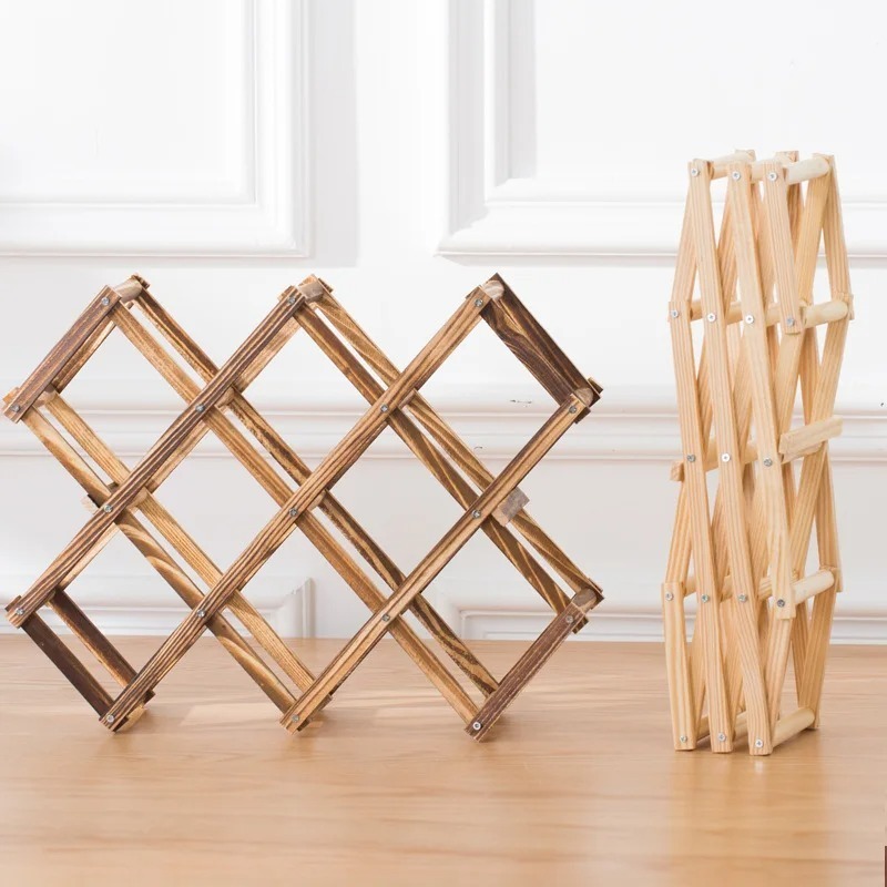 積み重ね可能なワイン収納棚 3、5、6、10 ボトル木製ワイ - Home Bar Shelf のレビューと価格
