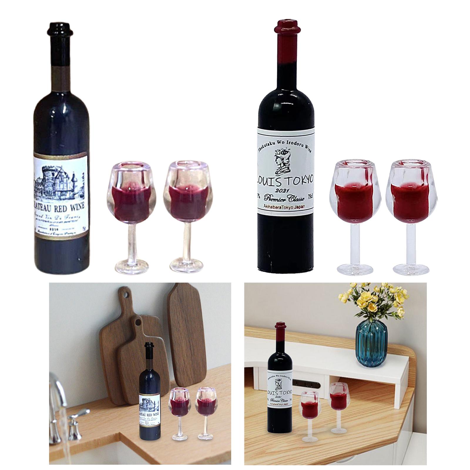 1/12 スケールドールハウスワインボトルカップ風景用品ドー - Home Bar Shelf のレビューと価格