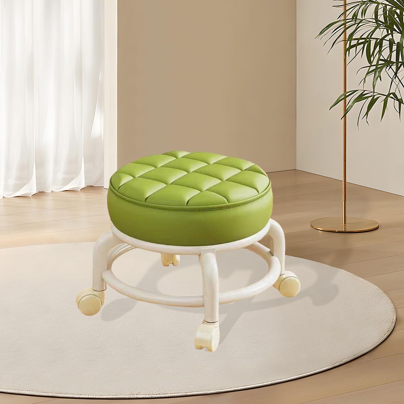 360度回転小型椅子、ユニバーサルキャスターホイール付きロー - Home Bar Stools のレビューと価格