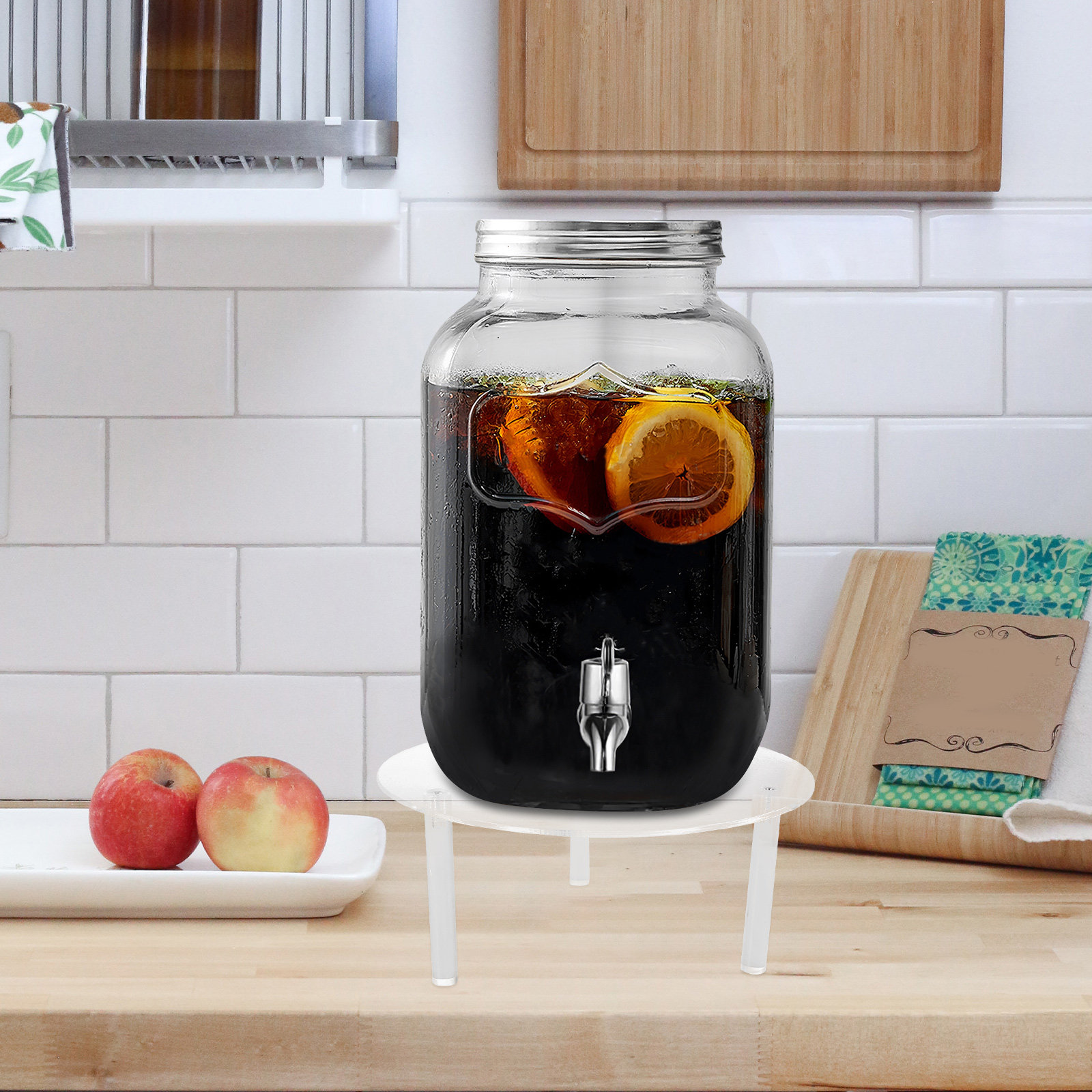 アクリルドリンクディスペンサースタンド クリアベース 多用途 - Home Bar Stand のレビューと価格