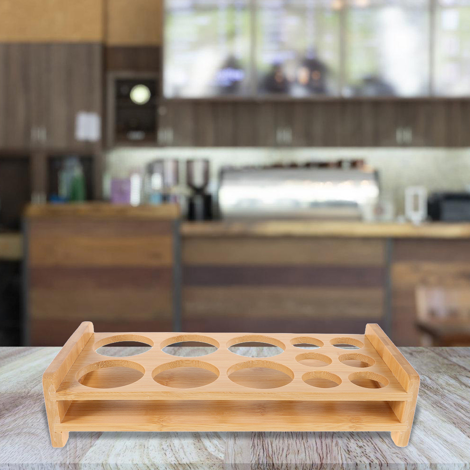 竹製ショットグラスホルダー プレミアム木製ショットグラスオー - Home Bar Stand のレビューと価格