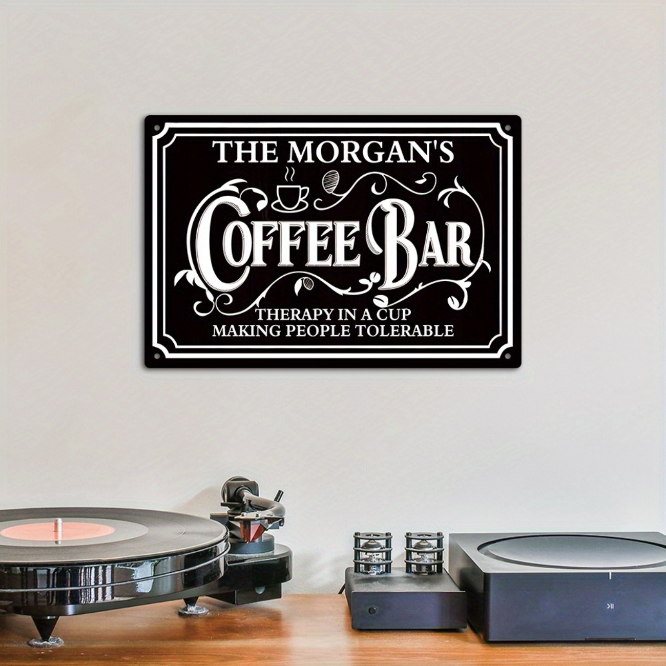 1pc パーソナライズされたモーガンズ コーヒー バー メタ - Home Bar And Coffee のレビューと価格