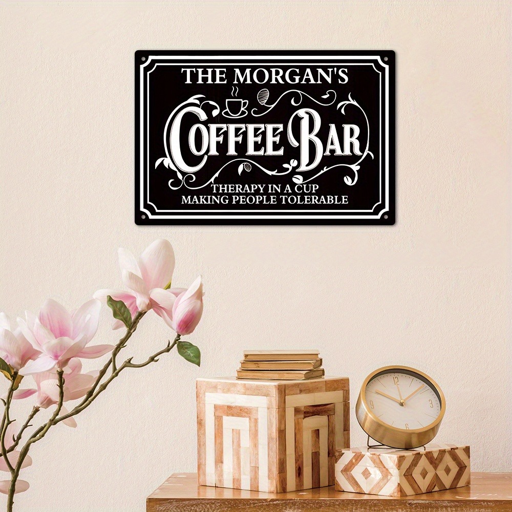 1pc パーソナライズされたモーガンズ コーヒー バー メタ - Home Bar And Coffee のレビューと価格