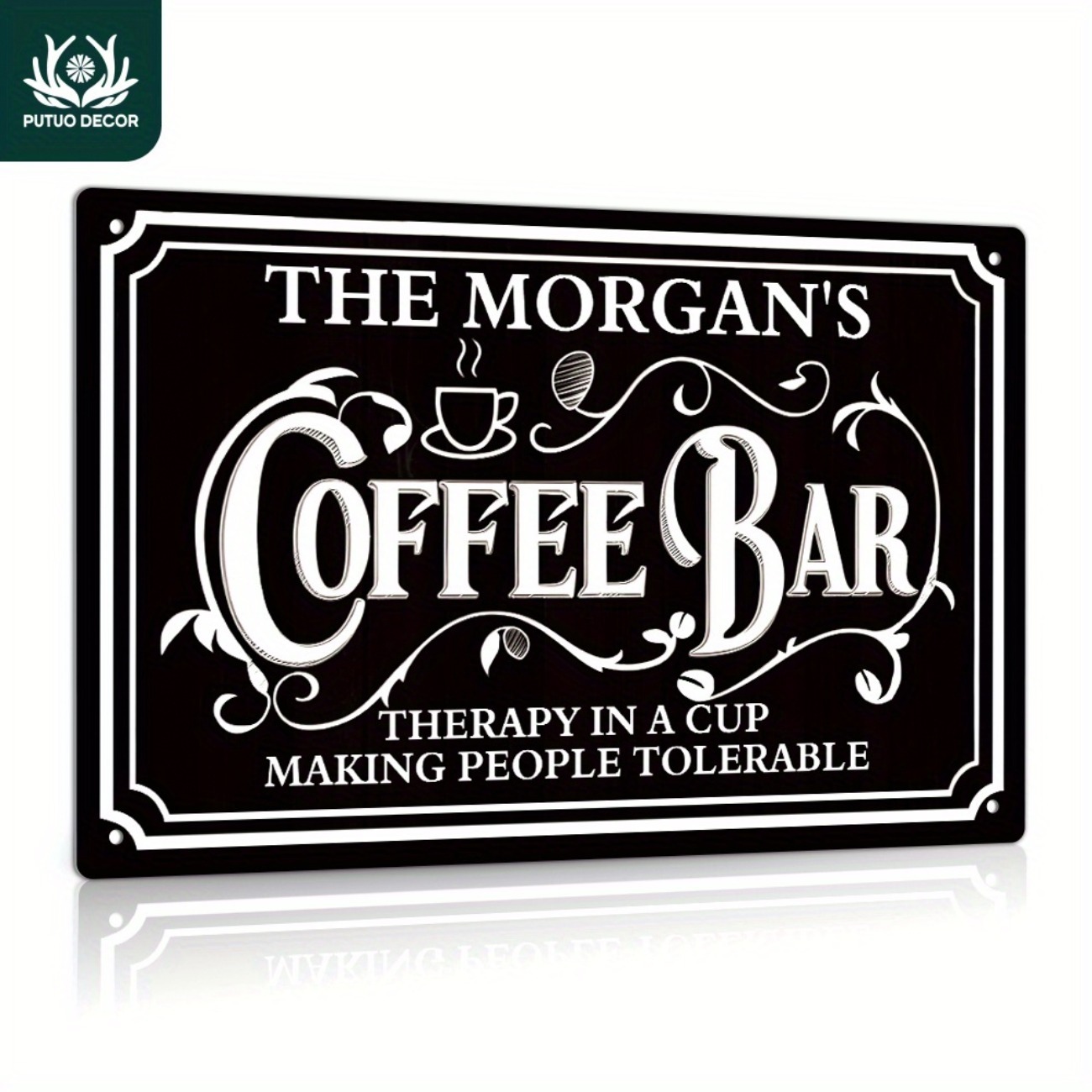 1pc パーソナライズされたモーガンズ コーヒー バー メタ - Home Bar And Coffee のレビューと価格
