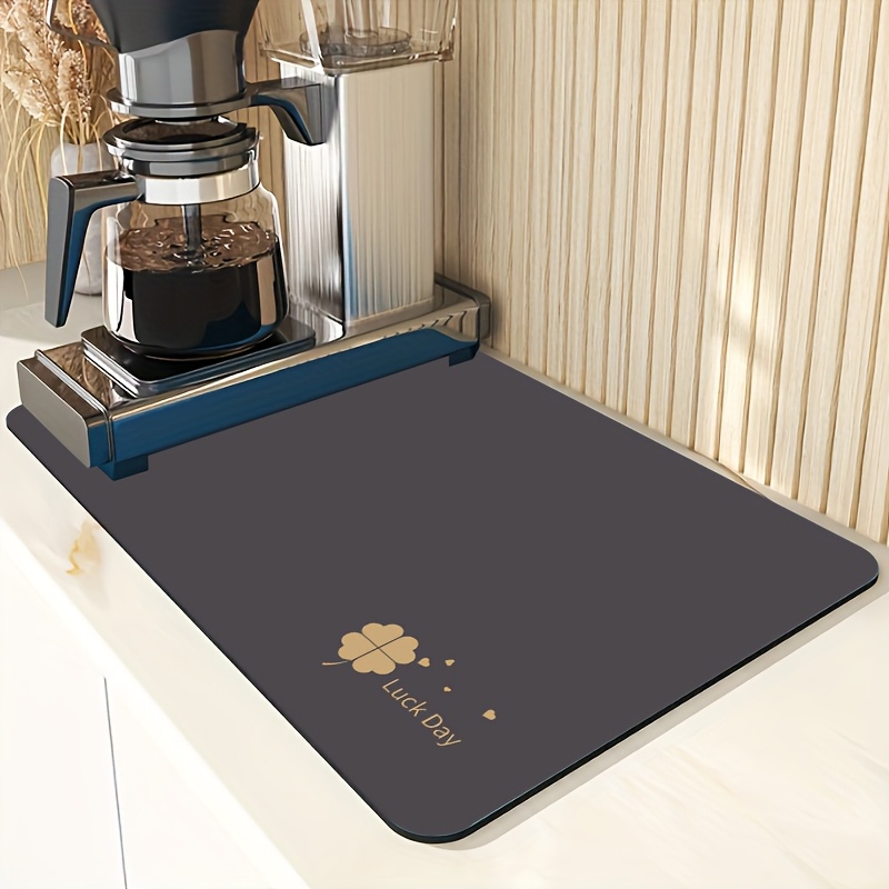 ダークグレークローバーラックディッシュドライニングマット吸水 - Home Bar And Counter のレビューと価格