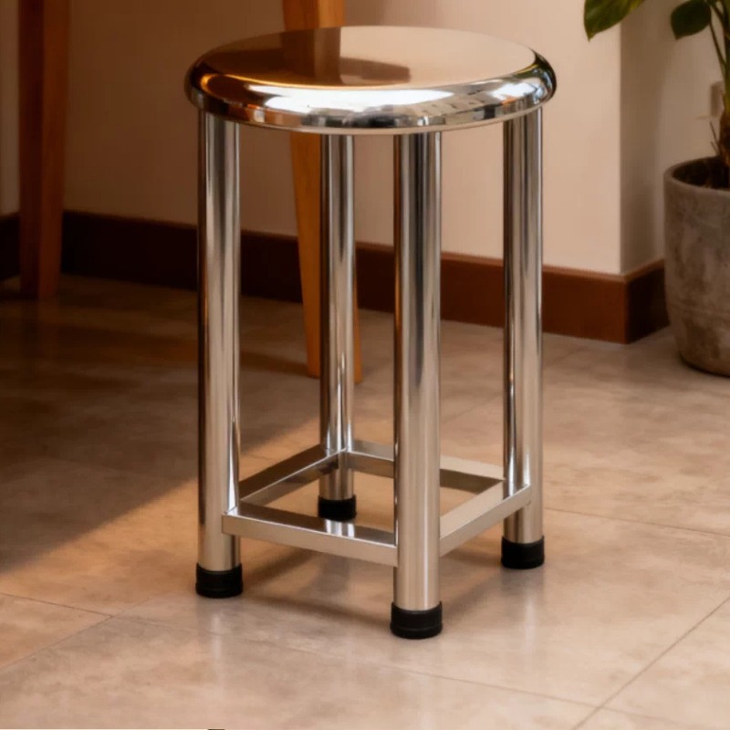 304 ステンレス鋼ラウンドスツールヘビーデューティ金属製ダ - Home Bar Stools のレビューと価格