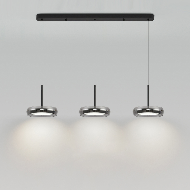 レストラン三頭ペンダントライトミニマリストLEDシャンデリア - Home Bar And Counter のレビューと価格