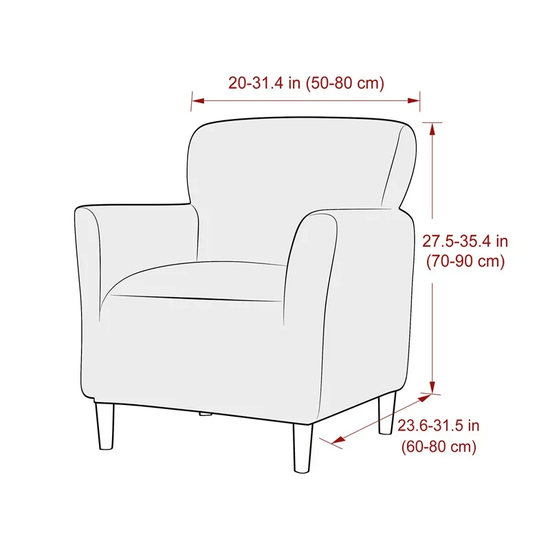 1PC 撥水浴槽ソファカバー無地クラブチェアスリップカバー弾 - Home Bar Seating のレビューと価格