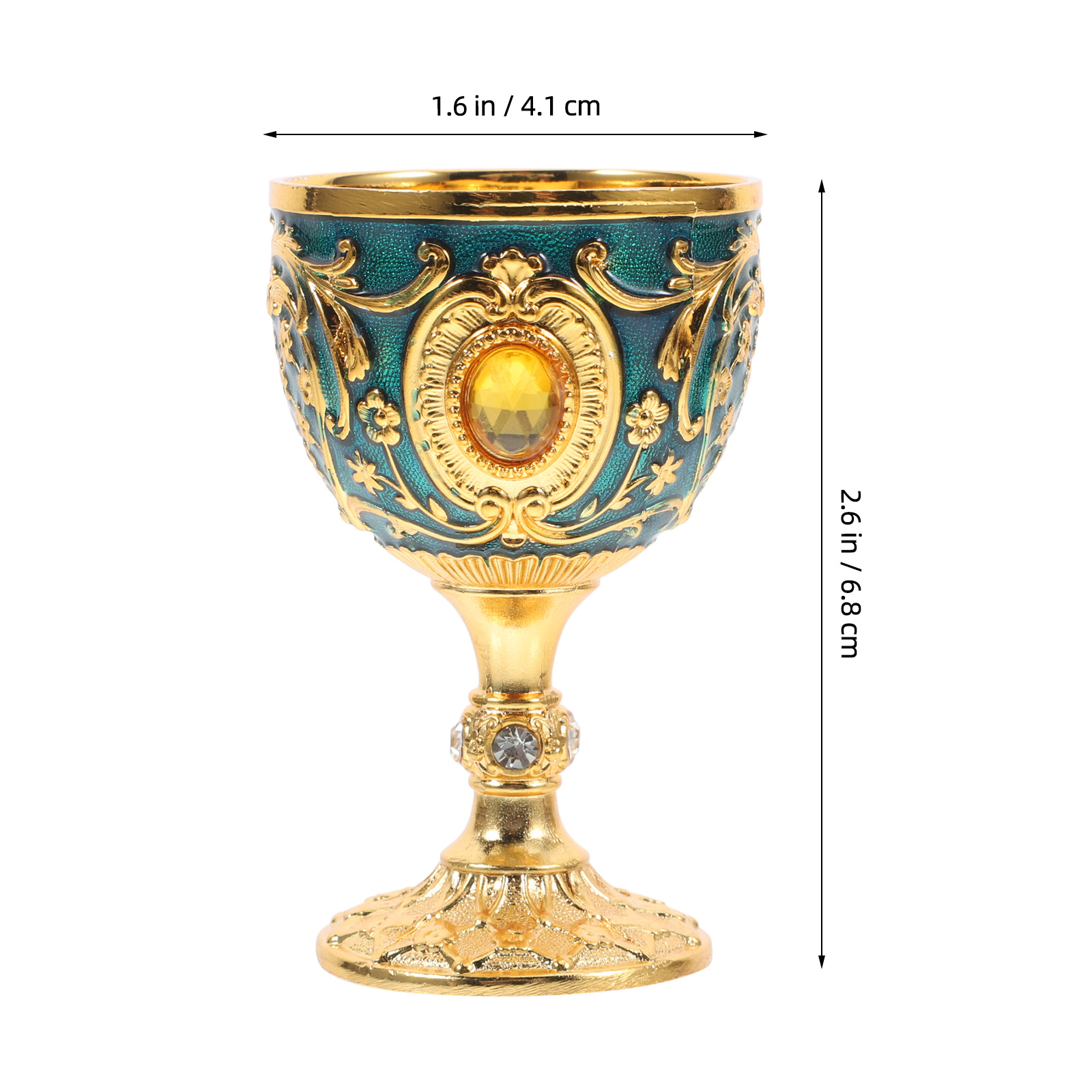 金色の聖杯 レトロ ヴィンテージ ゴブレット 合金製 ワイン - Old Fashioned Glass のレビューと価格